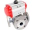 Кран шаровой DN.ru 316-316-PTFE T-тип, Ду40, Ру16, пневмопривод, позиционер D160-34938 1