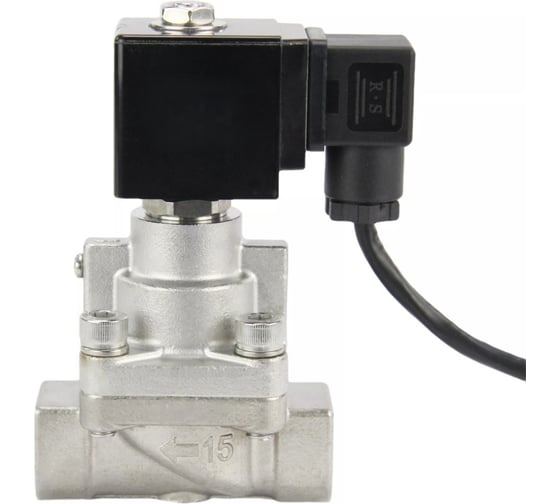 Клапан электромагнитный DN.ru V2W-901P-NC Ду40 Ру6-80 НЗ, пилотного действия, 24В AC D130-04475