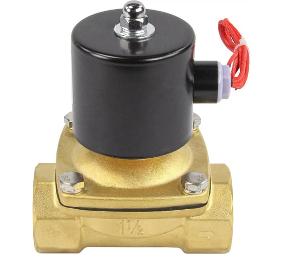 Клапан электромагнитный DN.ru VS2W-100V-NC Ду40 Ру10 двухходовой, латунь, VITON, 24В AC D130-04310
