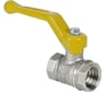 Кран шаровой Valfex N/P59 бирка для газа, 3/4 ВР/ВР ручка-рычаг, латунный никелированный 11Б27фтМ (64/16 VF.271.NR3.034.N/P59.Bir