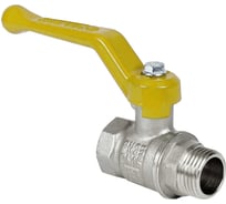 Кран шаровой Valfex N/P59 бирка для газа 2 ВР/НР,ручка-рычаг, латунный никелированныйЙ 11Б27фтМ (1/4 VF.272.NR3.200.N/P59.Bir