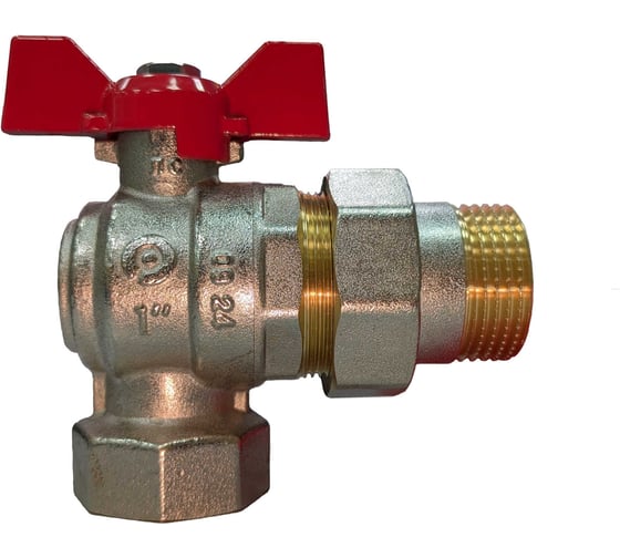 Кран шаровой ROMMER неполнопроходной, угловой, с американкой RBV-0006-2610225 RG00938RJN7G87