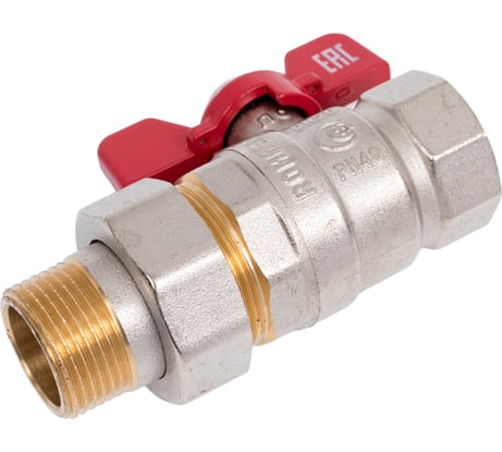 Кран шаровой ROMMER с американкой, ВР/НР, ручка бабочка, 3/4" RBV-0005-2510220 RG00938RJNB0P4
