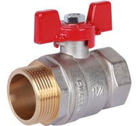 Кран шаровой ROMMER НР/НР, ручка бабочка, 1" RBV-0007-2410225 RG00938RJNBUP9