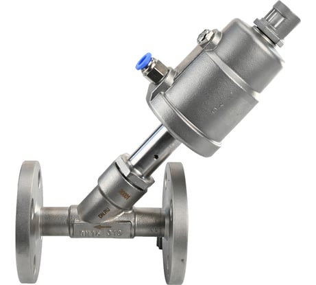 Отсечной пневматический клапан DN.ru 316-316-PVF Ду15 Ру16 фланцевый, Y-образный D490-00028
