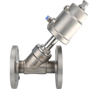 Отсечной пневматический клапан DN.ru 316-316-PVF Ду32 Ру16 фланцевый, Y-образный D490-00031