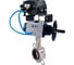Затвор DN.ru 316L-316L-PTFE Ду125 Ру16 с пневмоприводом, пневмопозиционером D050-21671 1