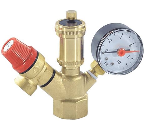 Группа безопасности SantechSystems для котла, 1" ВР, латунь, 3бар, до 44 кВт 118-9896