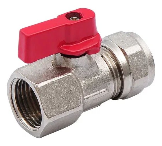 Шаровой кран SMT 1/2"Fх16, для м/п трубы, бабочка 2020N0416-50