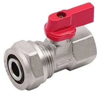 Шаровой кран SMT 1/2"Fх20, для м/п трубы, бабочка 2020N0420