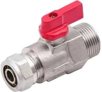 Шаровой кран SMT 3/4"Mх16, для м/п трубы, (бабочка) 2021N0516