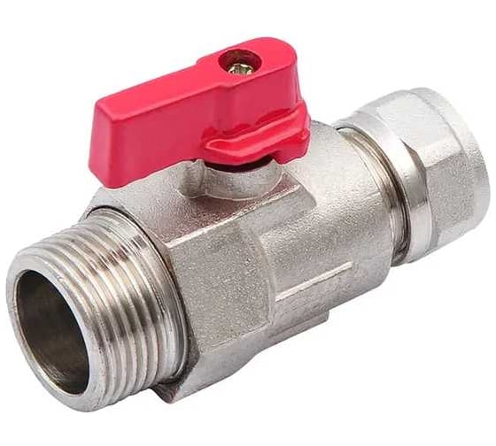 Шаровой кран SMT 3/4"Mх16, для м/п трубы, (бабочка) 2021N0516