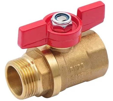 Шаровой кран SMT 3/4"МхF, красная бабочка, латунь 503H6605RB