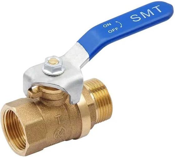 Шаровой кран SMT 3/4"МхF, синяя ручка, латунь 521H6605B