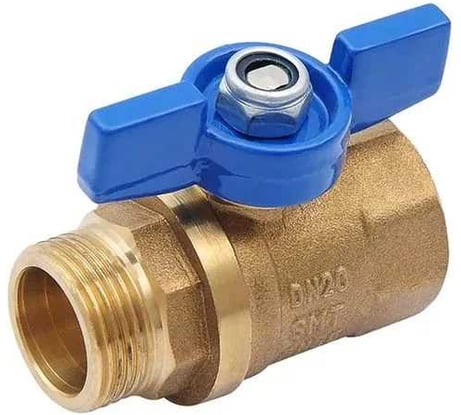 Шаровой кран SMT 3/4"МхF, синяя бабочка, латунь 503H6605BB