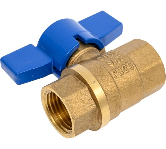 Шаровой кран SMT 1/2"FхF, синяя бабочка, латунь 522H6604BB 1