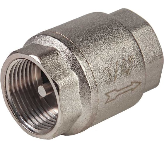 Клапан обратный с латунным золотником KROMWELL 3/4, никелированный KW.502.05
