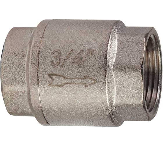 Клапан обратный с латунным золотником KROMWELL 3/4, никелированный KW.502.05