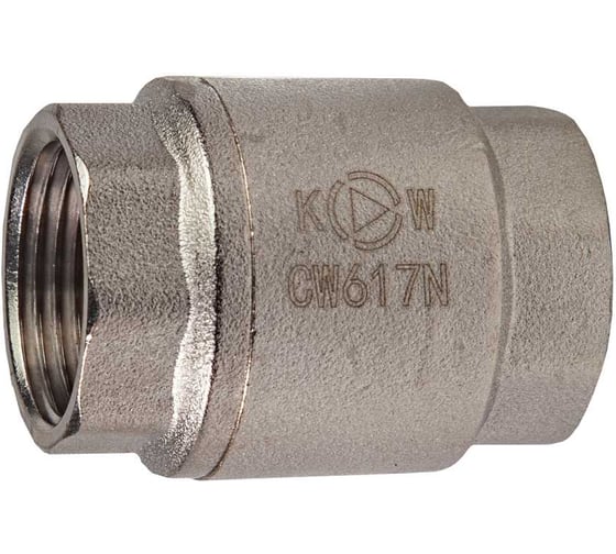 Клапан обратный с латунным золотником KROMWELL 3/4, никелированный KW.502.05