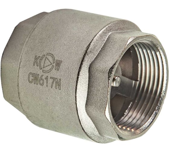 Клапан обратный с латунным золотником KROMWELL 1, никелированный KW.502.06