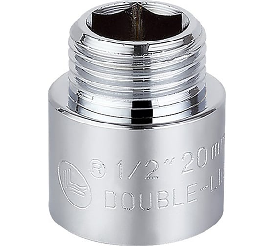 Удлинитель DOUBLE-LIN хром 1/2 - 50 мм наружная-внутренняя резьба LL6030А(1/2"-50)