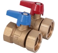 Кран шаровой HENCO с накидной гайкой 1" и уплотнением, 1"Fx1"F, набор 2 штуки UFH-B0606-M