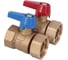 Кран шаровой HENCO с накидной гайкой 1" и уплотнением, 1"Fx1"F, набор 2 штуки UFH-B0606-M 1
