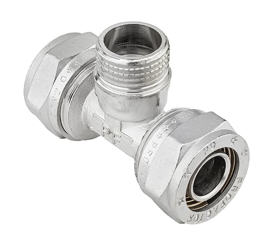 Тройник обжимной PROFACTOR ц/н/ц, 20 х 1/2 х 20 PF PF 460