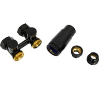 Комплект узла нижнего подключения SCHLOSSER G3/4x3/4 D=50мм прямой, с головкой, черный 600800066 Ral 9005