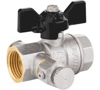 Шаровой кран LD Pride 44.15.В-В.С.Б М20 с дренажем и воздухоотводчиком LD 44.394.15.20