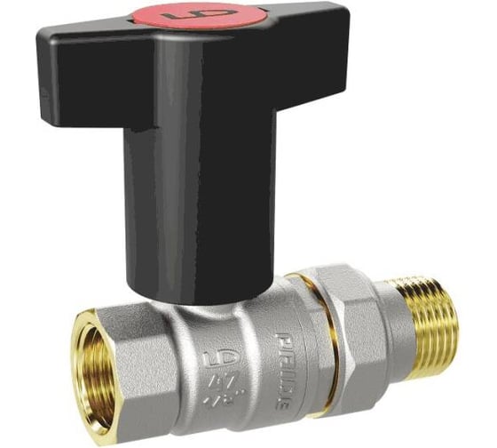 Шаровой кран LD Pride 47.20.В-НкГк.Б (red) с накидной гайкой LD 47.396.20 R 1