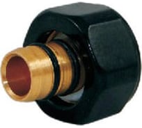 Резьбовое соединение SCHLOSSER для стальных труб GW M22x1.5xGW 1/2 черное 602700002. Ral 9005