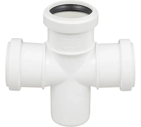Крестовина ПОЛИТЭК одноплоскостная, для бесшумной канализации, из ПП диаметр 50х50х50/87.5 град. 130135590