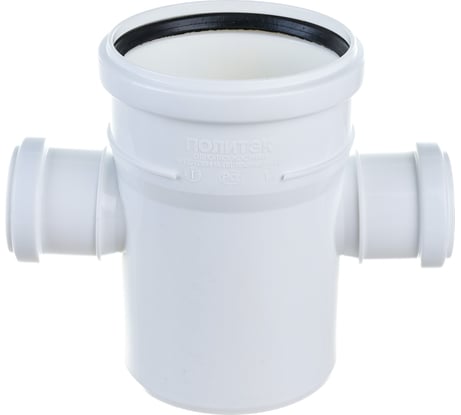 Крестовина ПОЛИТЭК одноплоскостная для бесшумной канализации из ПП, диаметр 110х50х50/87.5 град. 130015087