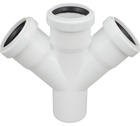 Одноплоскостная крестовина для бесшумной канализации ПОЛИТЭК из ПП диаметр 50х50х50/45 градусов 130135545