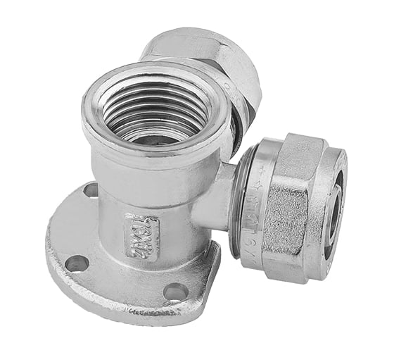 Тройник с креплением угловой обжимной PROFACTOR ц/в/ц 16х1/2"х16 PF PF 499 1