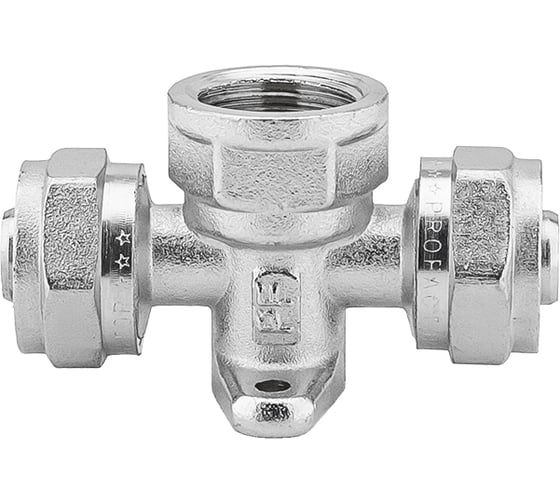 Тройник с креплением прямой обжимной PROFACTOR ц/в/ц 16х1/2"х16 PF PF 498