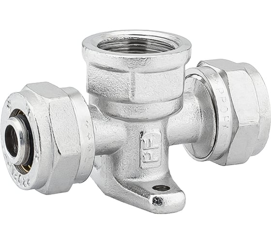 Тройник с креплением прямой обжимной PROFACTOR ц/в/ц 16х1/2"х16 PF PF 498