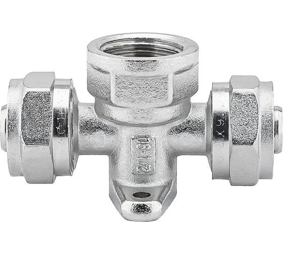 Тройник с креплением прямой обжимной PROFACTOR ц/в/ц 16х1/2"х16 PF PF 498