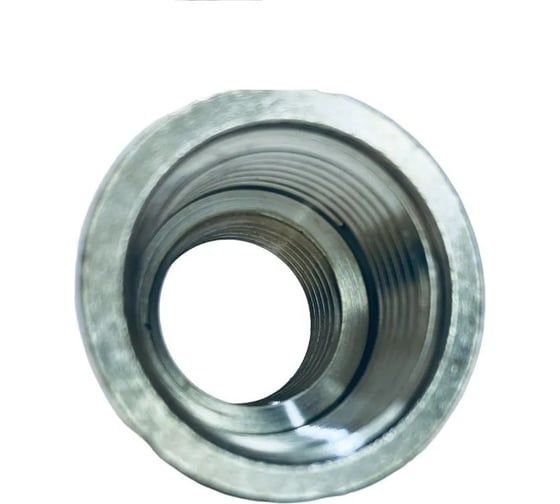 Муфта переходная LD Pride DN50x40, 2"ВР х 1 1/2"ВР, латунь никель LD.67.526.50х40