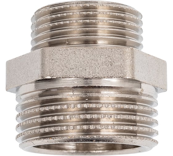 Ниппель переходной LD Pride DN25x20, 1"НР х 3/4"НР, латунь никель LD.67.513.25х20