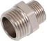 Ниппель переходной LD PRIDE DN15х10 (1/2"НР х 3/8"НР) латунь никель с биркой LD.67.513.15х10 2