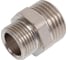 Ниппель переходной LD PRIDE DN15х10 (1/2"НР х 3/8"НР) латунь никель с биркой LD.67.513.15х10 3