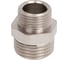 Ниппель переходной LD PRIDE DN15х10 (1/2"НР х 3/8"НР) латунь никель с биркой LD.67.513.15х10 4