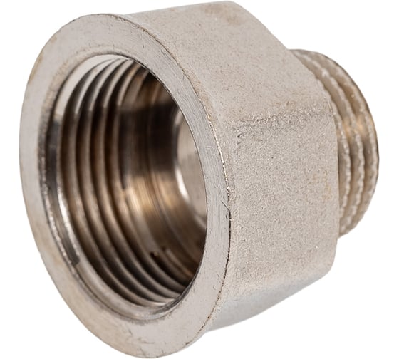 Переход LD Pride DN20x15, 3/4"ВР х 1/2"НР, латунь никель LD.67.519.20х15