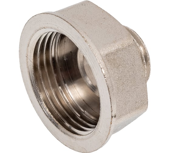 Переход LD Pride DN25x15, 1"ВР х 1/2"НР, латунь никель LD.67.519.25х15