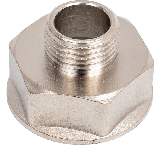 Переход LD Pride DN25x15, 1"ВР х 1/2"НР, латунь никель LD.67.519.25х15
