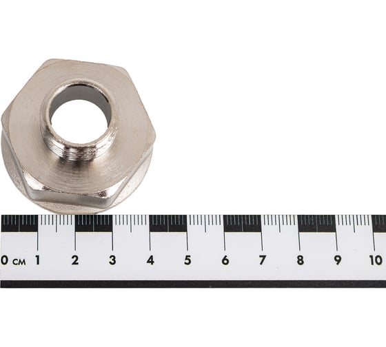 Переход LD Pride DN25x15, 1"ВР х 1/2"НР, латунь никель LD.67.519.25х15