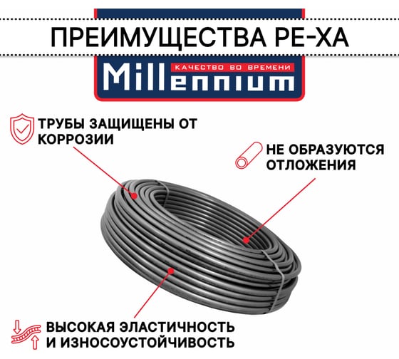 Труба из сшитого полиэтилена Millennium с алюминиевым слоем RAUTITAN Stabil ф25x3,7 (50 м) TPST2537