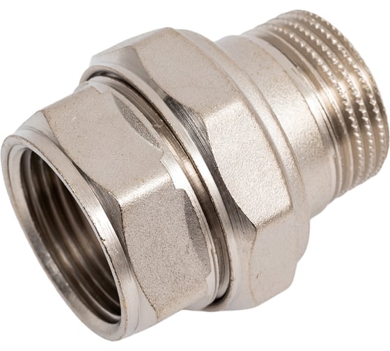 Сгон разъемный LD Pride, американка, DN25, 1" ВР/НР, латунь никель LD.67.530.25